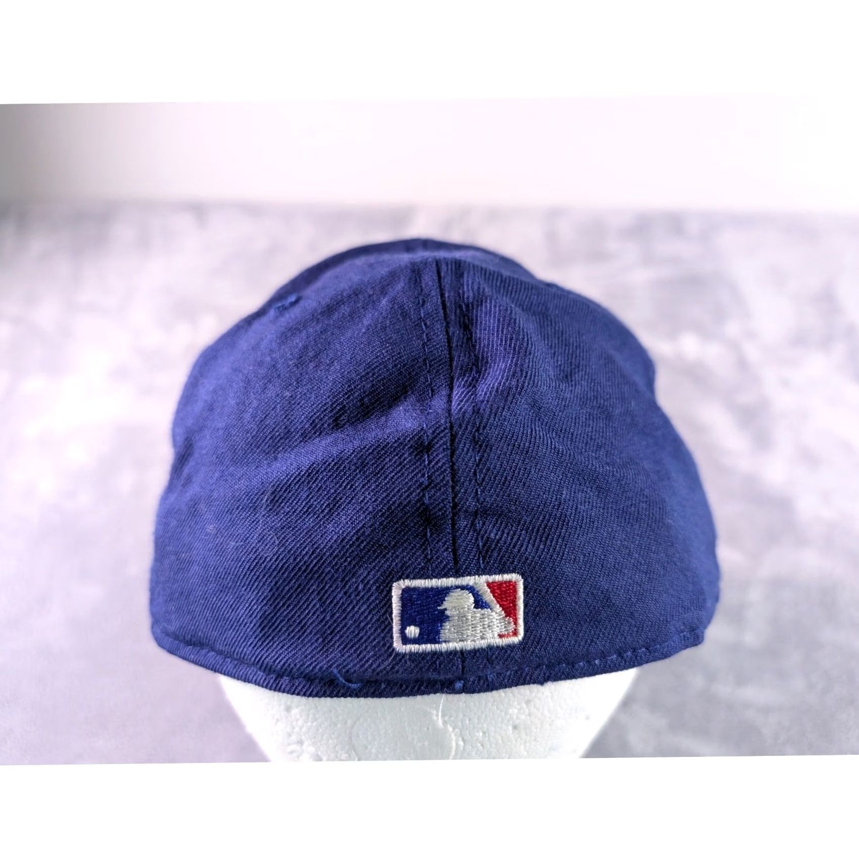 New Era VINTAGE? no. New Era 59FIFTY Chicago Cubs Fitted Hat 7 1/2 Blue MLB Authentic Made in USA Size ONE SIZE - 3 Thumbnail