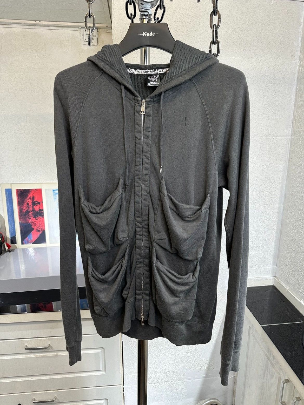 image of Number N Ine Number Nine 07Ss Four Pockets Zip Up Hoodie in Black, Men's (Size Large)