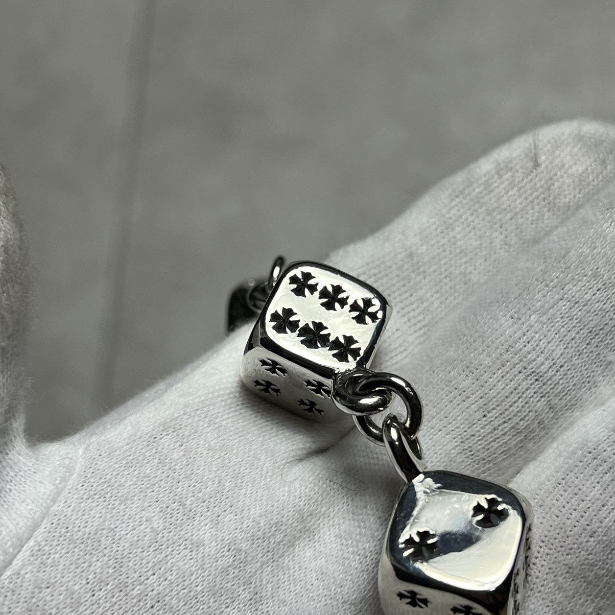 Chrome Hearts New Super Heavy Chrome hearts Silver Dice Wallet Chain Size ONE SIZE - 5 Thumbnail