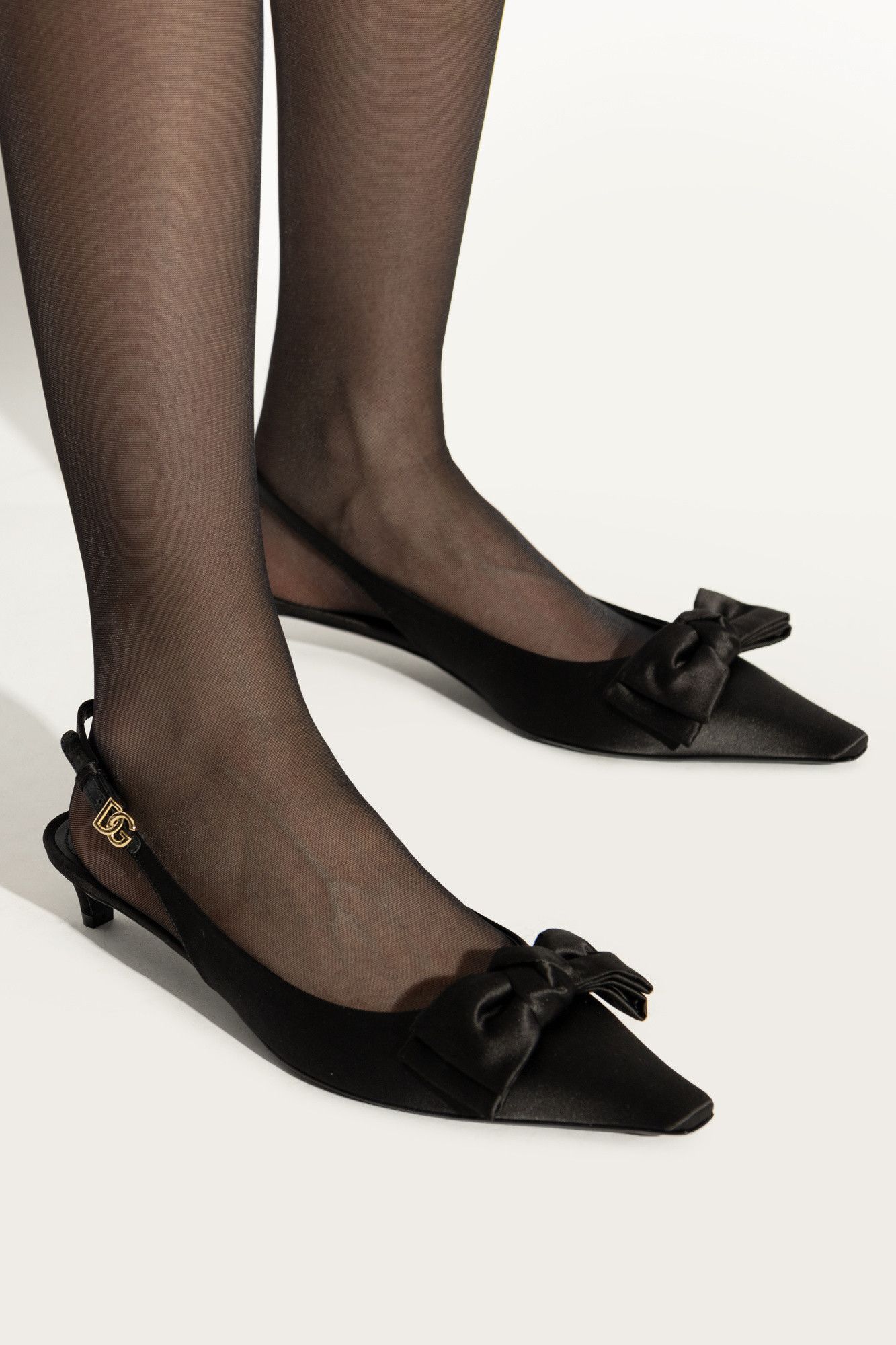 Dolce & Gabbana o1s22i1n0225 Slingback Pumps in Black Size US 7 / IT 37 - 2 Thumbnail