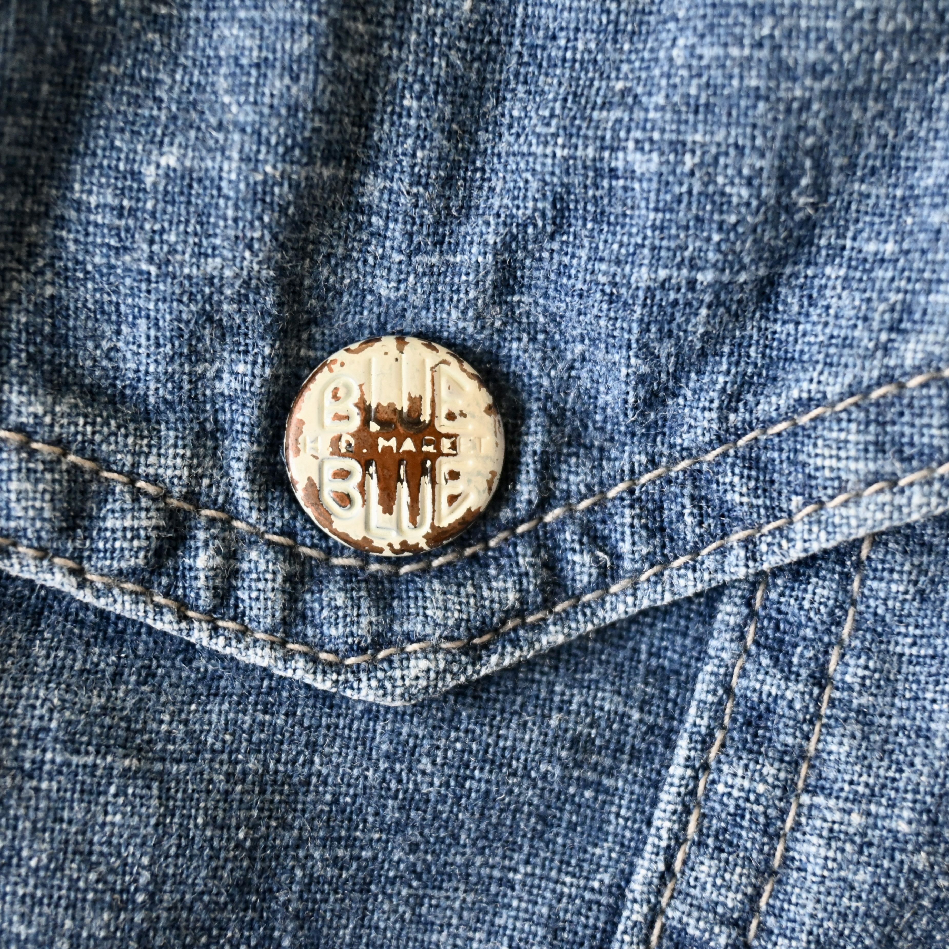 Blue Blue Japan RARE, Vintage 1980s BLUE BLUE indigo slub shell parka Size US L / EU 52-54 / 3 - 15 Thumbnail