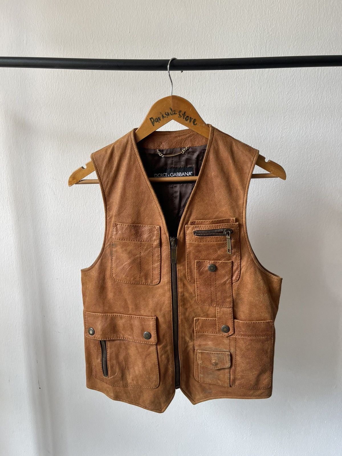 Dolce & Gabbana 2000s Dolce & Gabbana Leather Vest Size US S / EU 44-46 / 1 - 1 Thumbnail