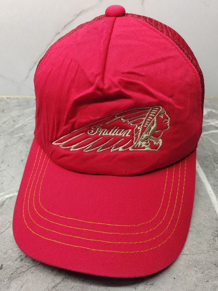 Vintage Vintage Indiana Motorcycle Trucker Cap Hat Size ONE SIZE - 1 Thumbnail
