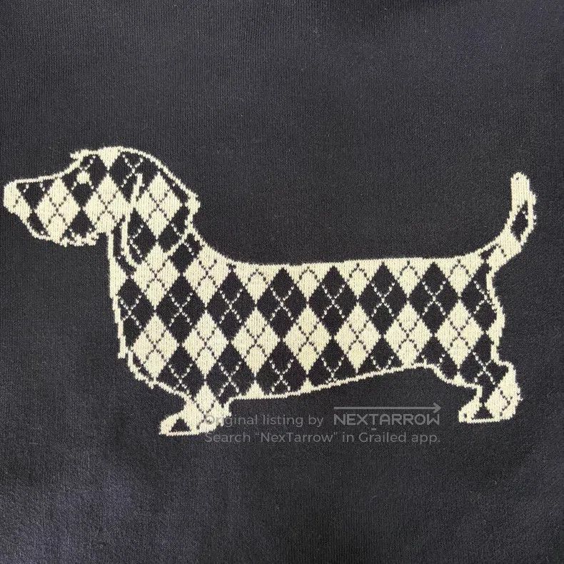 Thom Browne Thom Browne Striped Jacquard Dachshund Hooded Knit Jacket, Size US XL / EU 56 / 4 - 7 Thumbnail