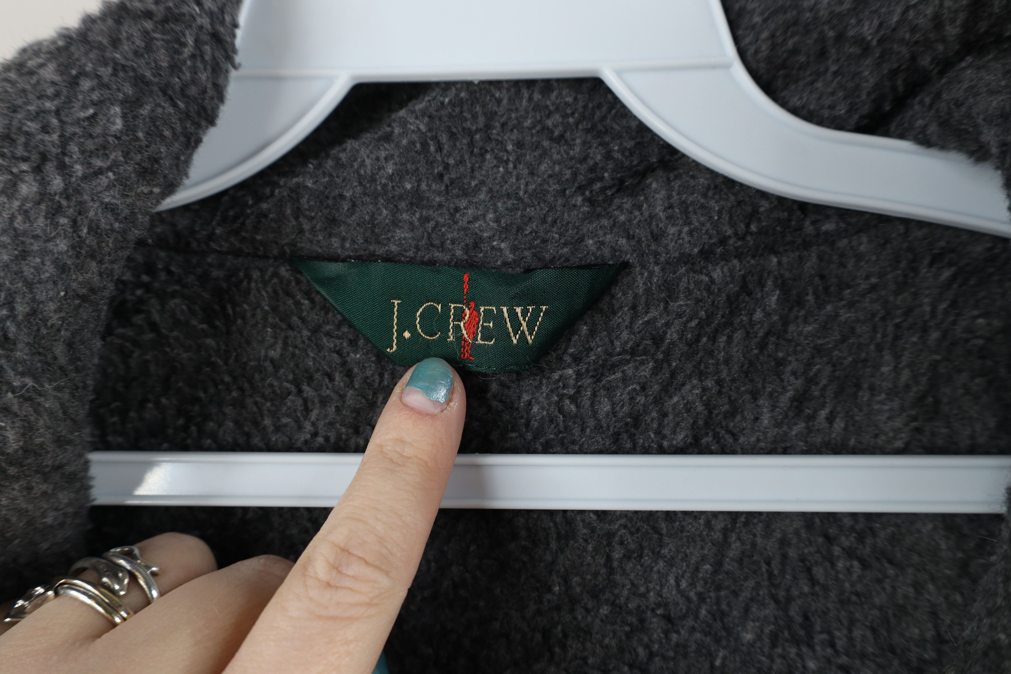 J.Crew × Vintage Vintage 90s J Crew Fleece Lined Bomber Jacket Teal Green Size ONE SIZE - 7 Thumbnail