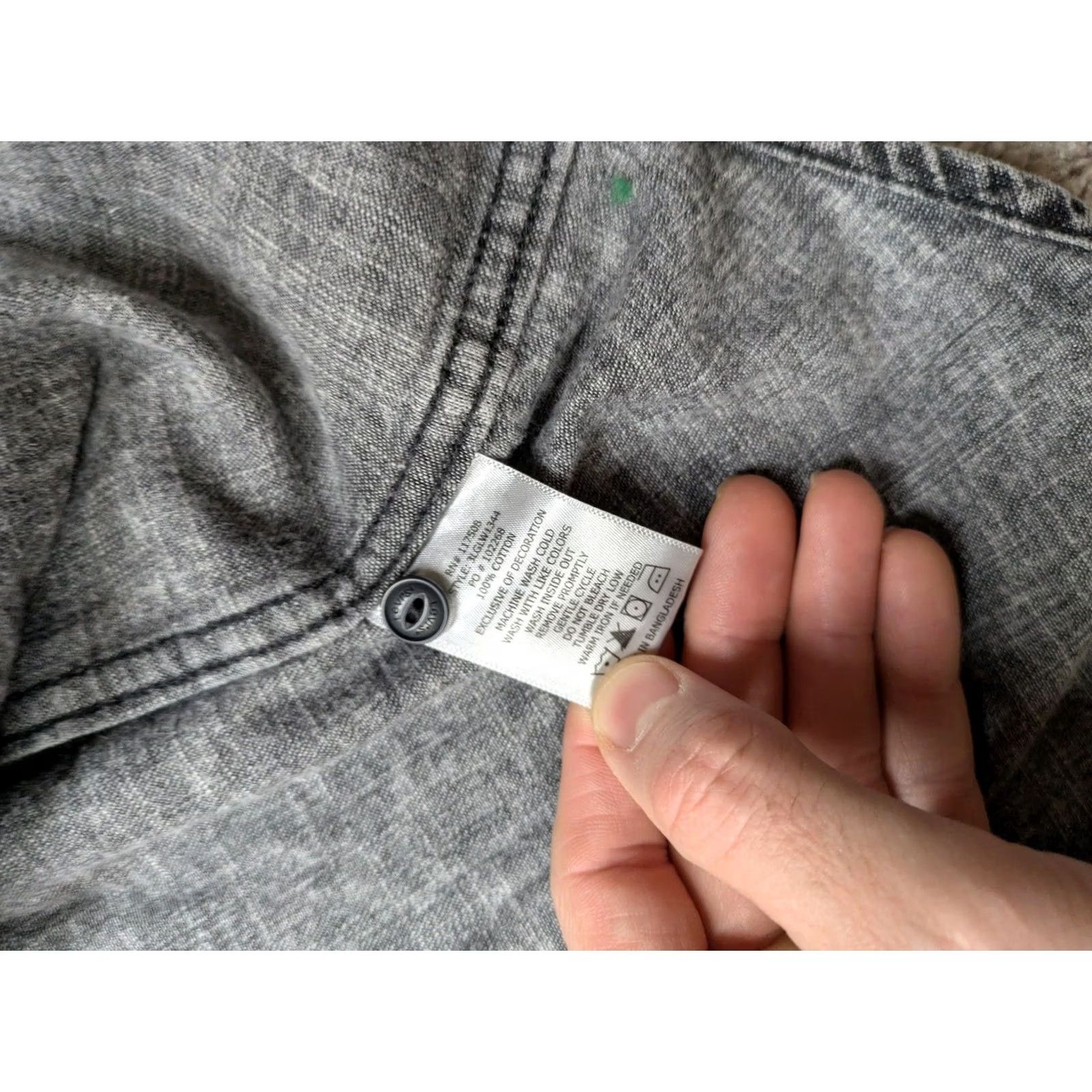 Levi's Levi's Shirt Mens Large Gray Denim Western Button Up Long Sleeve Casual Workwear Size US L / EU 52-54 / 3 - 4 Thumbnail