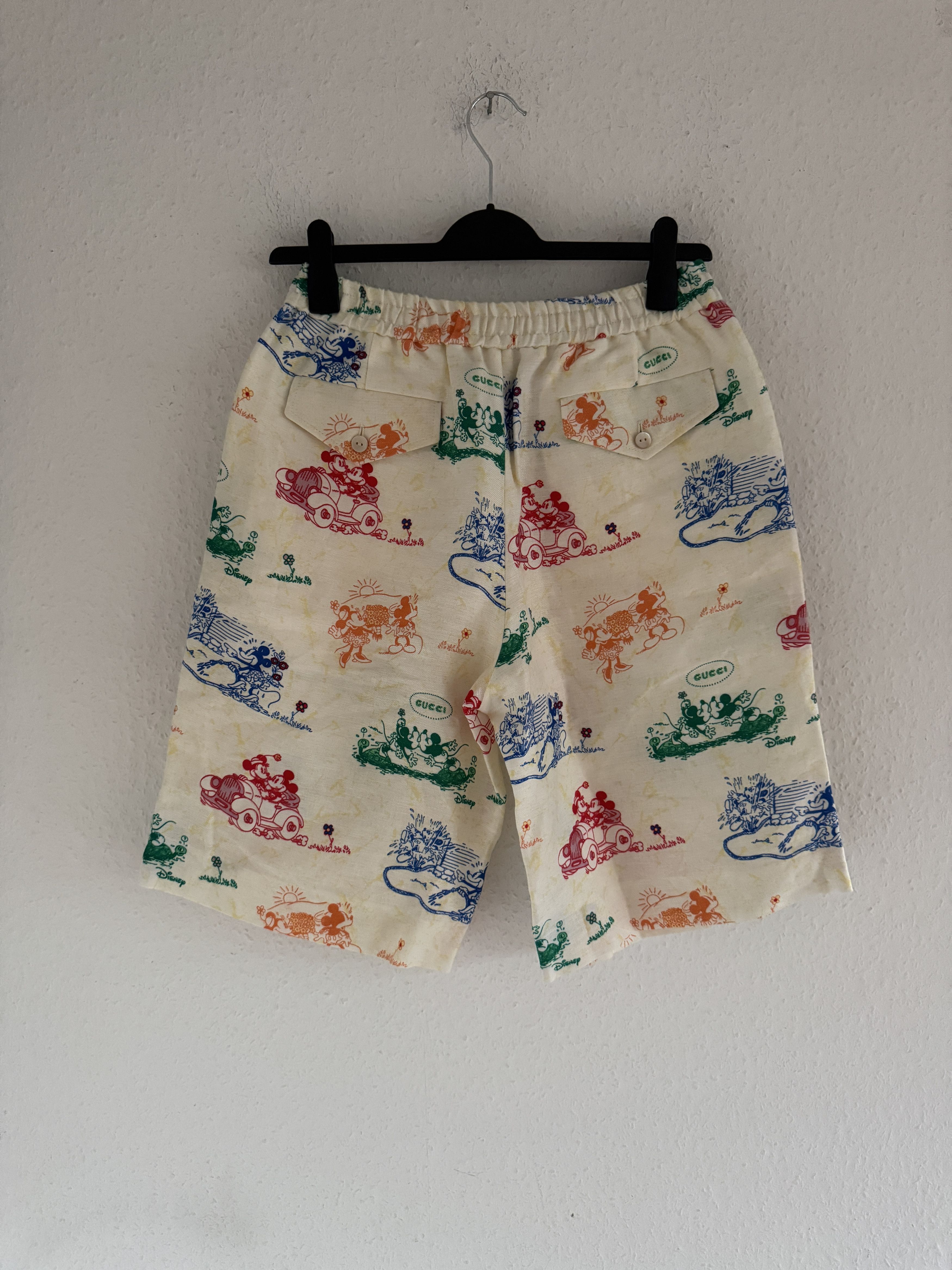 Disney × Gucci Linen Mickey Shorts Size US 32 / EU 48 - 7 Thumbnail