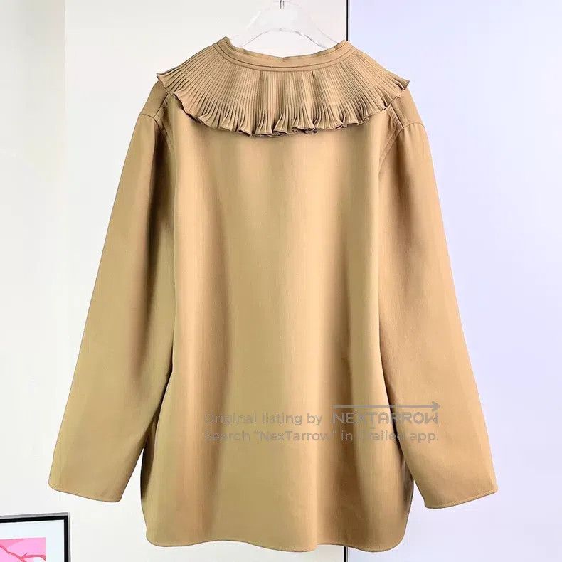Hermes Hermes Brown Bellflower Collar Shirt Size S / US 4 / IT 40 - 2 Thumbnail
