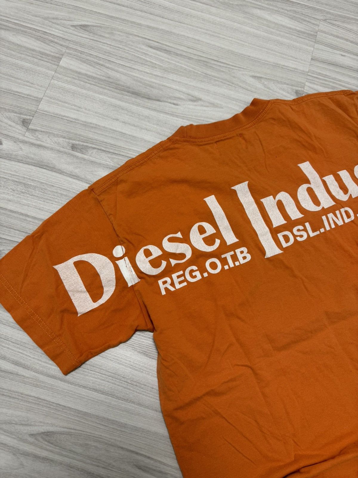 Diesel × Vintage Vintage Y2K Diesel Industry Big Logo Orange tee Size US M / EU 48-50 / 2 - 2 Thumbnail