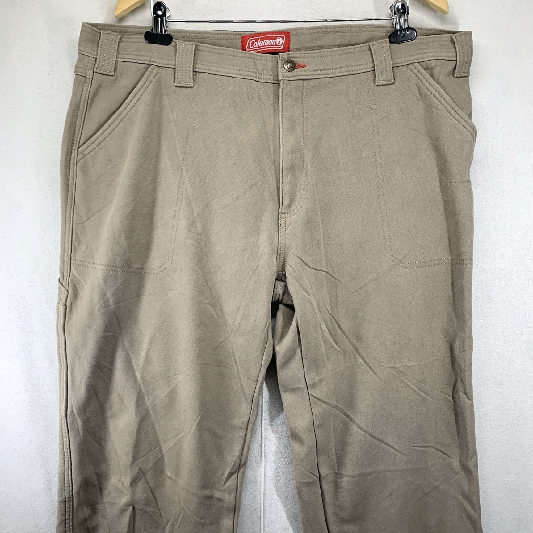 Vintage Coleman Mens Pants 40x30 Corduroy Lined Stretch Casual Workwear Hipster Beige Size US 40 / EU 56 - 6 Thumbnail