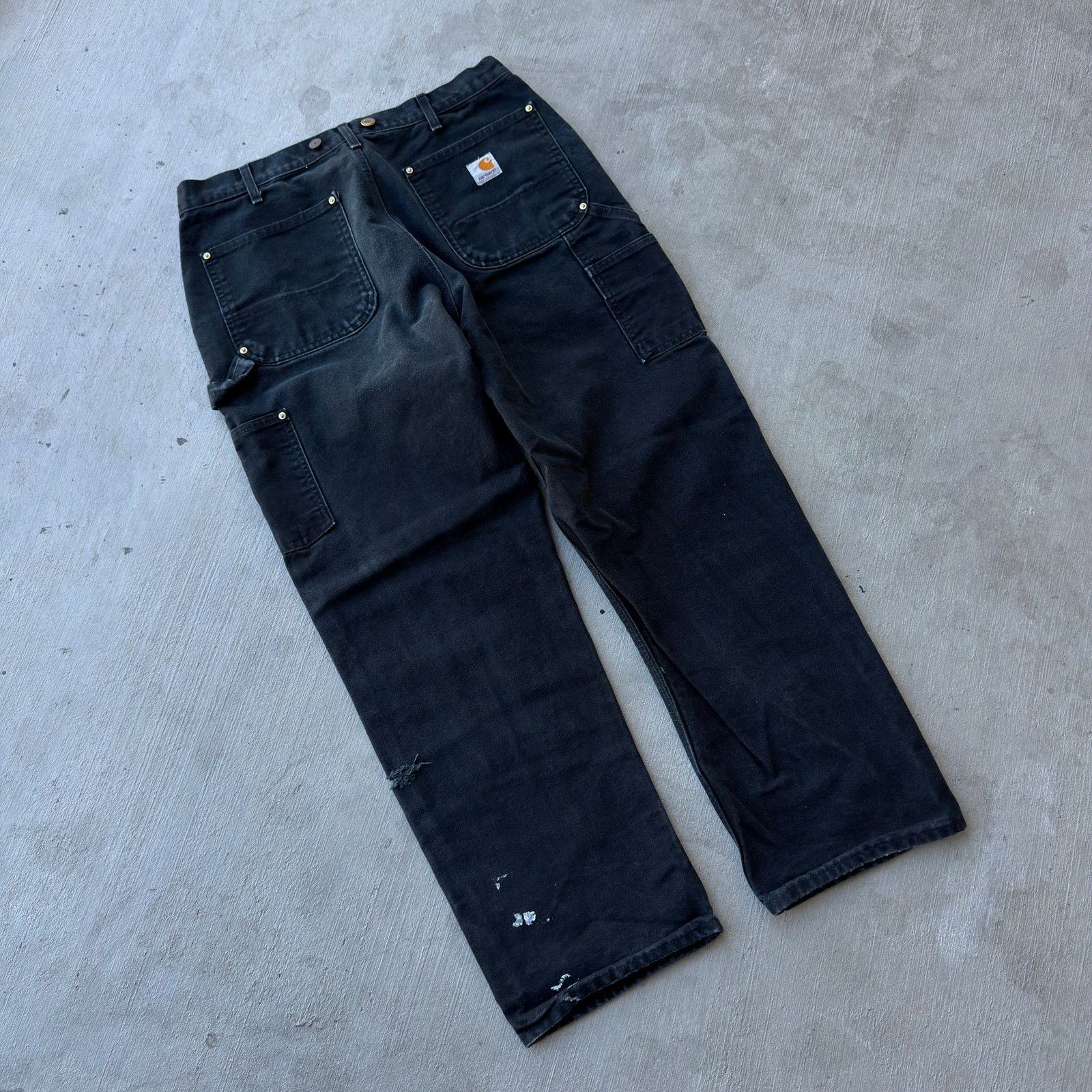 Carhartt × Vintage Carhartt black double knee work wear carpenter pants Size US 32 / EU 48 - 5 Thumbnail