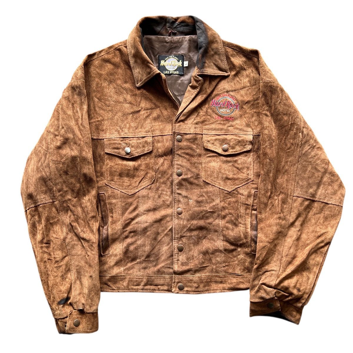 Hard Rock Cafe Vintage Hard Rock Hotel Las Vegas Suede Leather Jacket Size US L / EU 52-54 / 3 - 4 Thumbnail