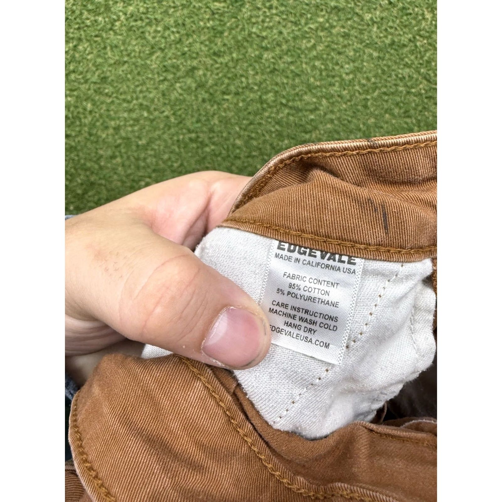 Vintage Edgevale Yonder Pants Mens 30x30 Khaki Slim Straight Work Duck Cotton Canvas USA Pants Size US 30 / EU 46 - 4 Thumbnail
