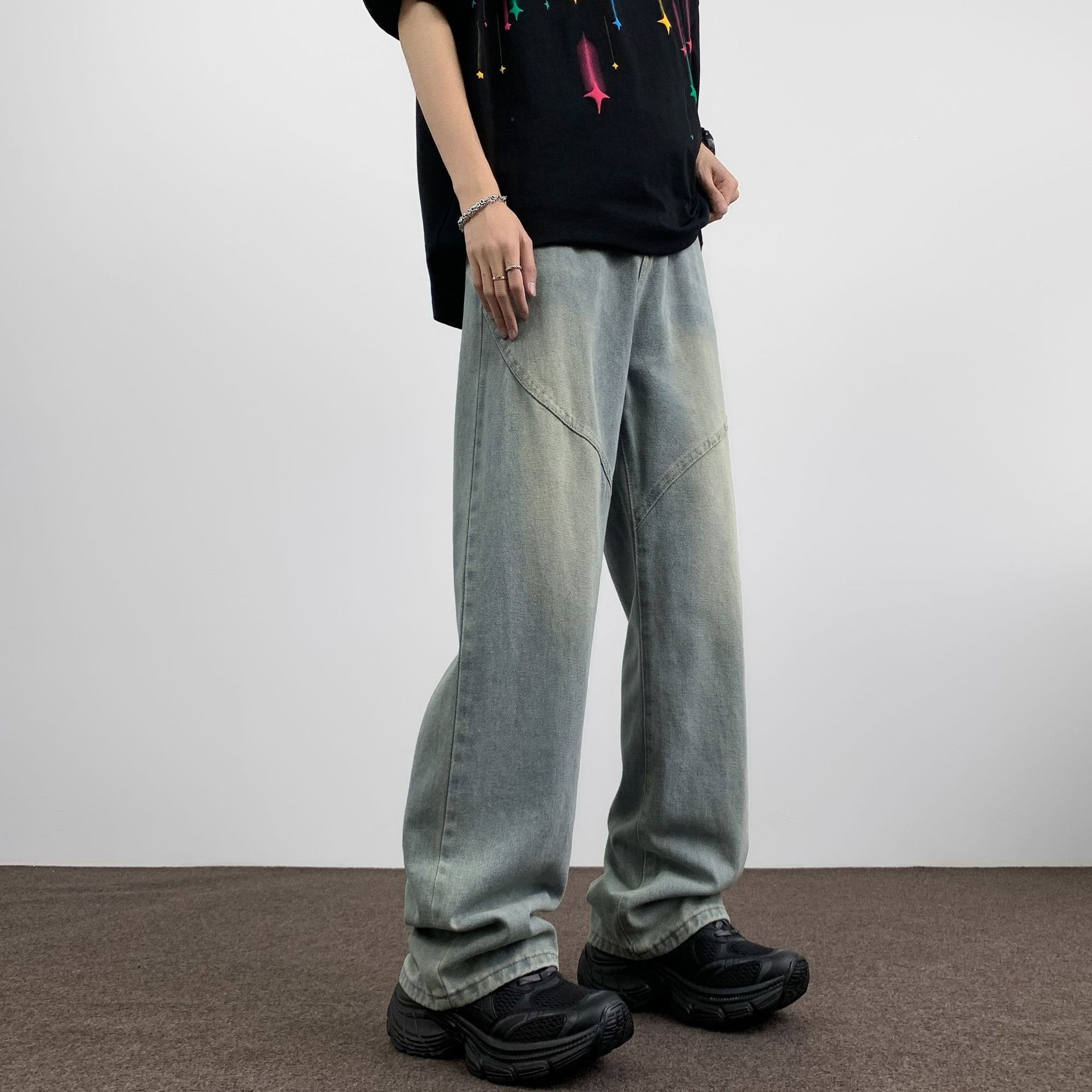 Japanese Brand × Jean Retro loose casual straight leg wide leg jeans Size US 32 / EU 48 - 4 Thumbnail