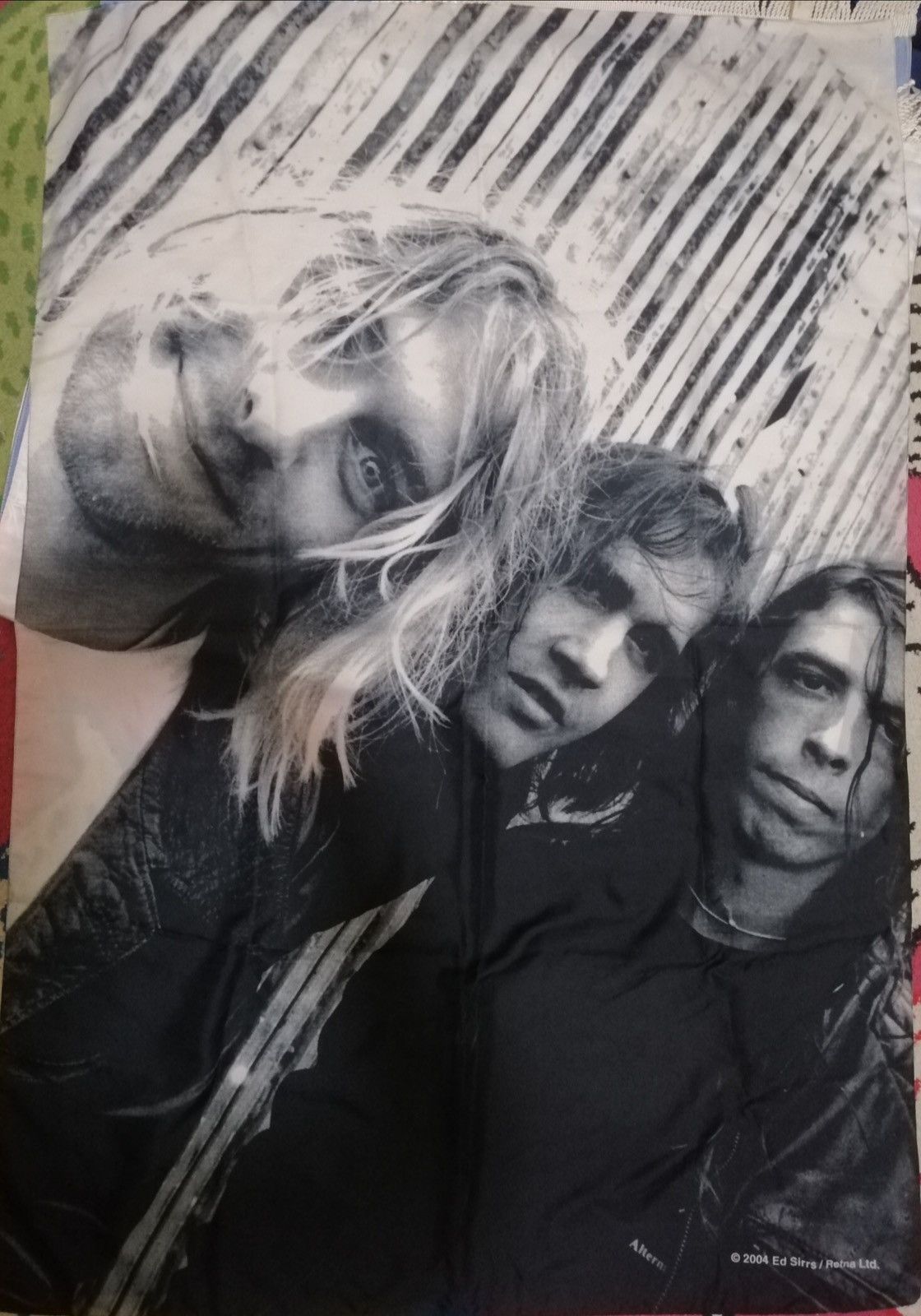 Band Tees Scarf vintage Nirvana line up Made in Italy Size ONE SIZE - 1 Thumbnail