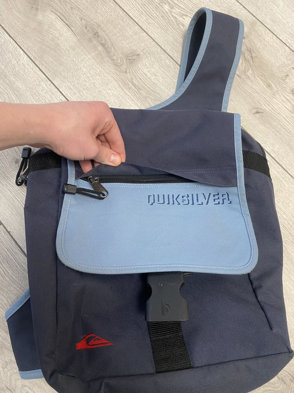 Quicksilver × Quiksilver × Vintage Vintage Quiksilver Big Logo Y2K slim Bag Black Size ONE SIZE - 5 Thumbnail