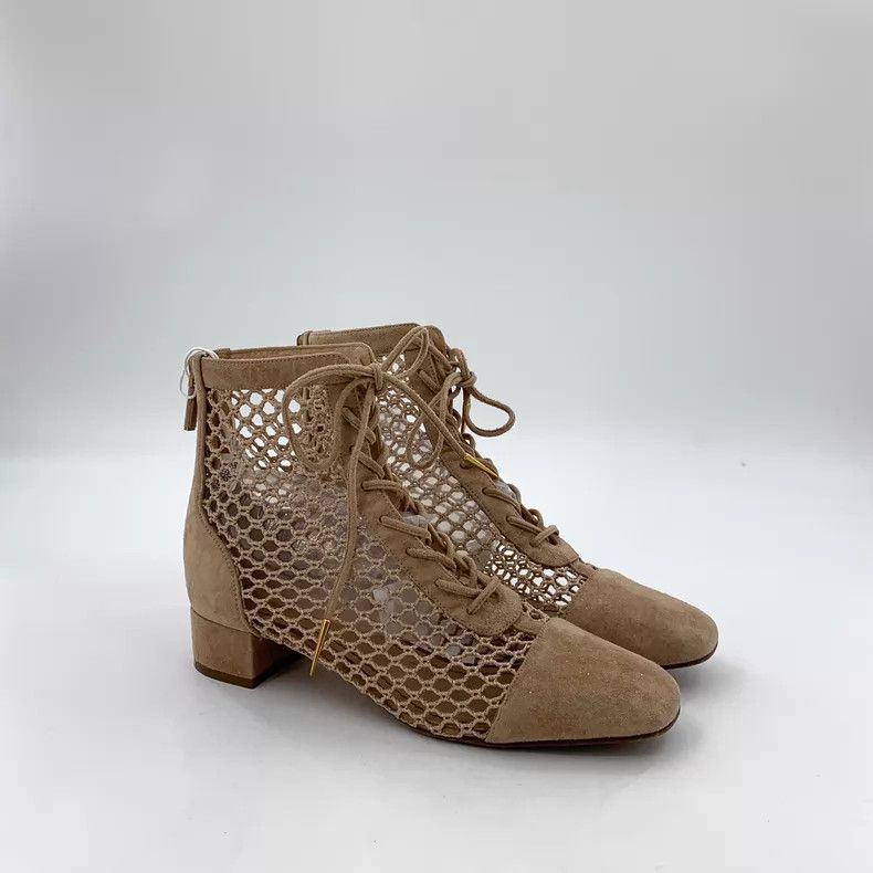 Dior Dior Light brown suede hollow lace-up casual boots Size US 5 / IT 35 - 2 Thumbnail