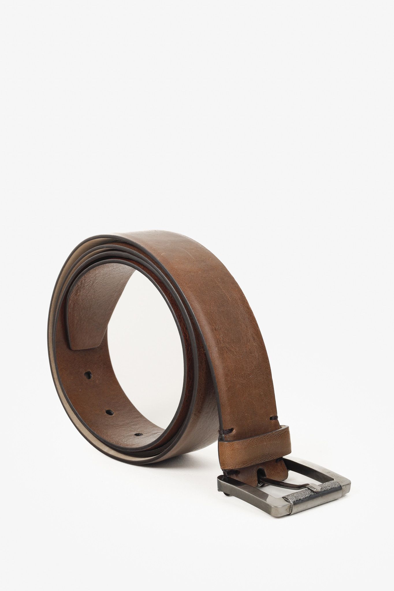 Brunello Cucinelli Brunello Cucinelli Square Ornate Buckle Brown Belt Size ONE SIZE - 4 Thumbnail