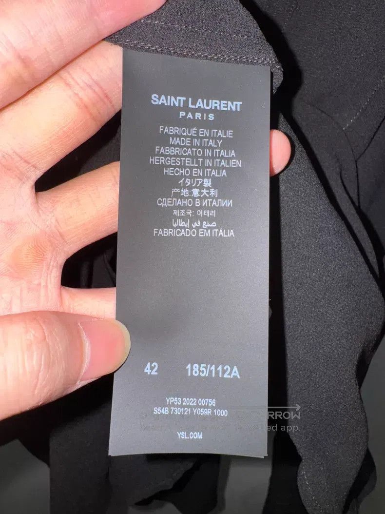 Saint Laurent Paris Saint Laurent Paris size 42 Mulberry Silk Shoulder Patch Bl Size US S / EU 44-46 / 1 - 7 Thumbnail