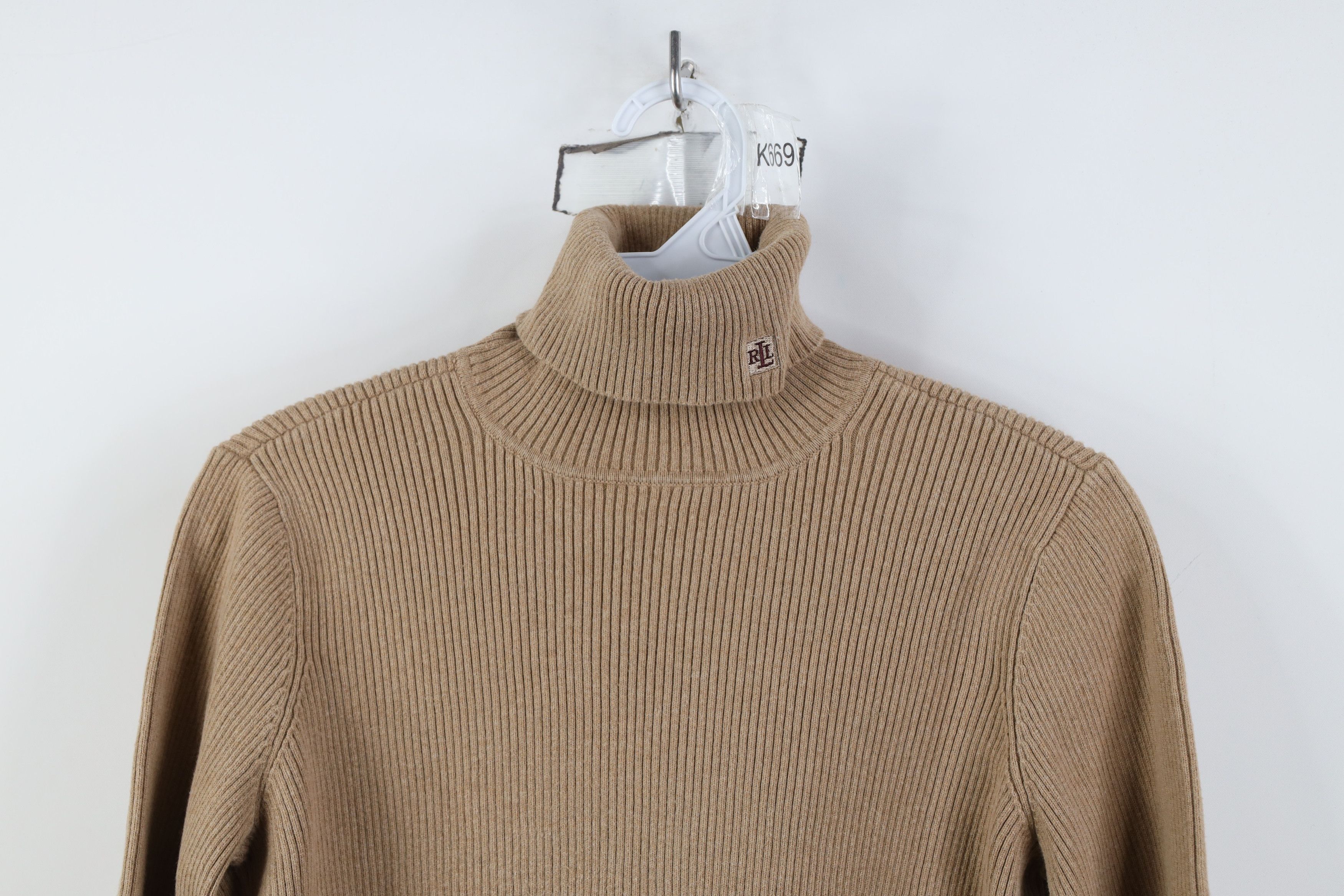 Ralph Lauren Vintage 90s Ralph Lauren Ribbed Knit Turtleneck Sweater Size M / US 6-8 / IT 42-44 - 2 Thumbnail