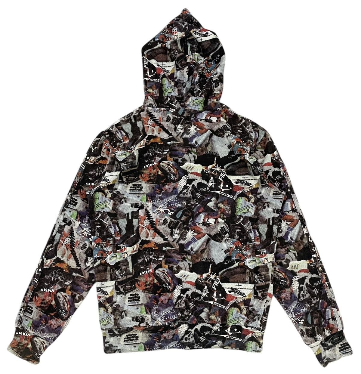 Adidas Vintage Fullzip & Fullprint Adidas Sweater Jacket Hoodie Size US M / EU 48-50 / 2 - 2 Thumbnail