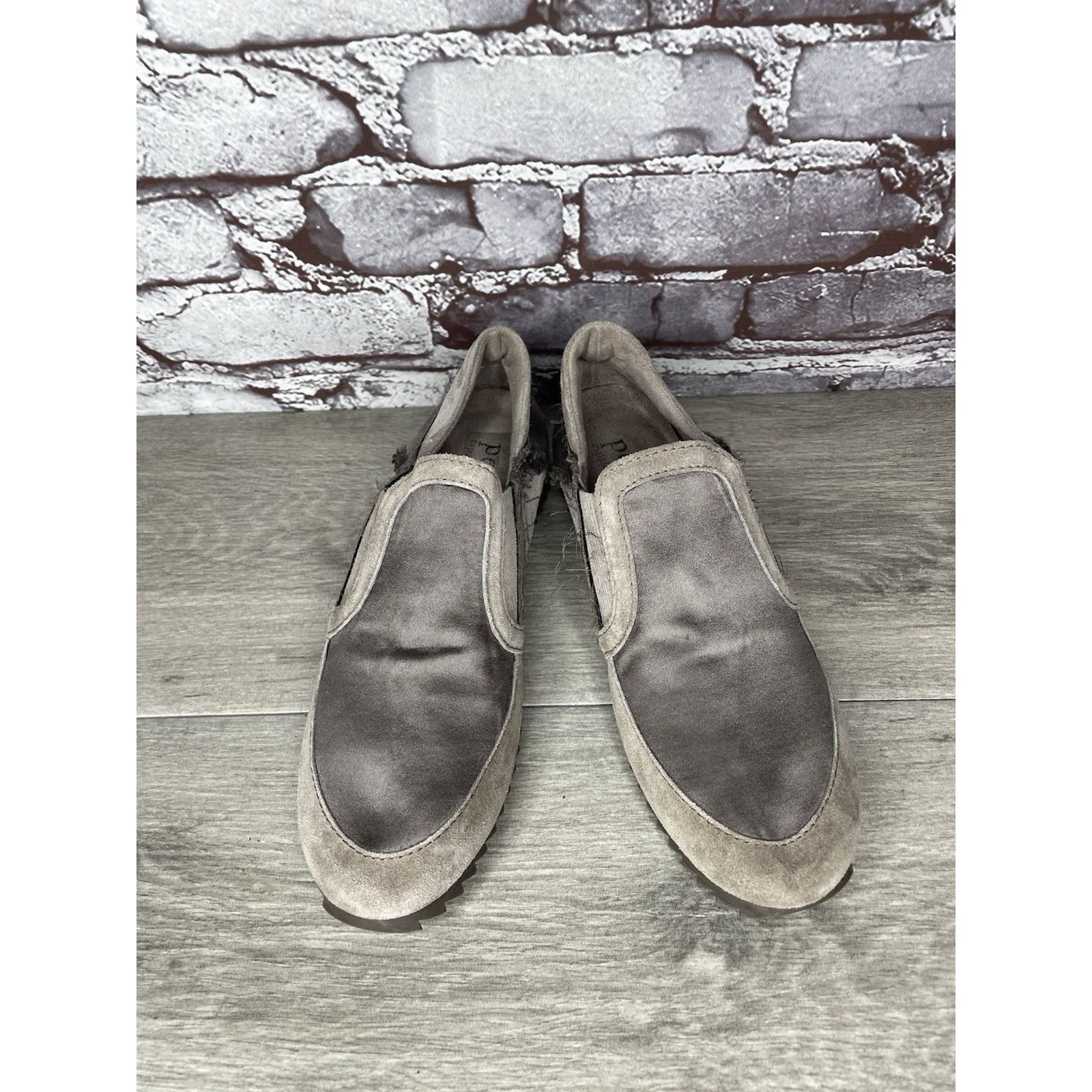 Pedro Garcia Pedro Garcia Silver Satin Gray Suede Lace Up Sneakers Women Size US 6.5 / IT 36.5 - 20 Thumbnail