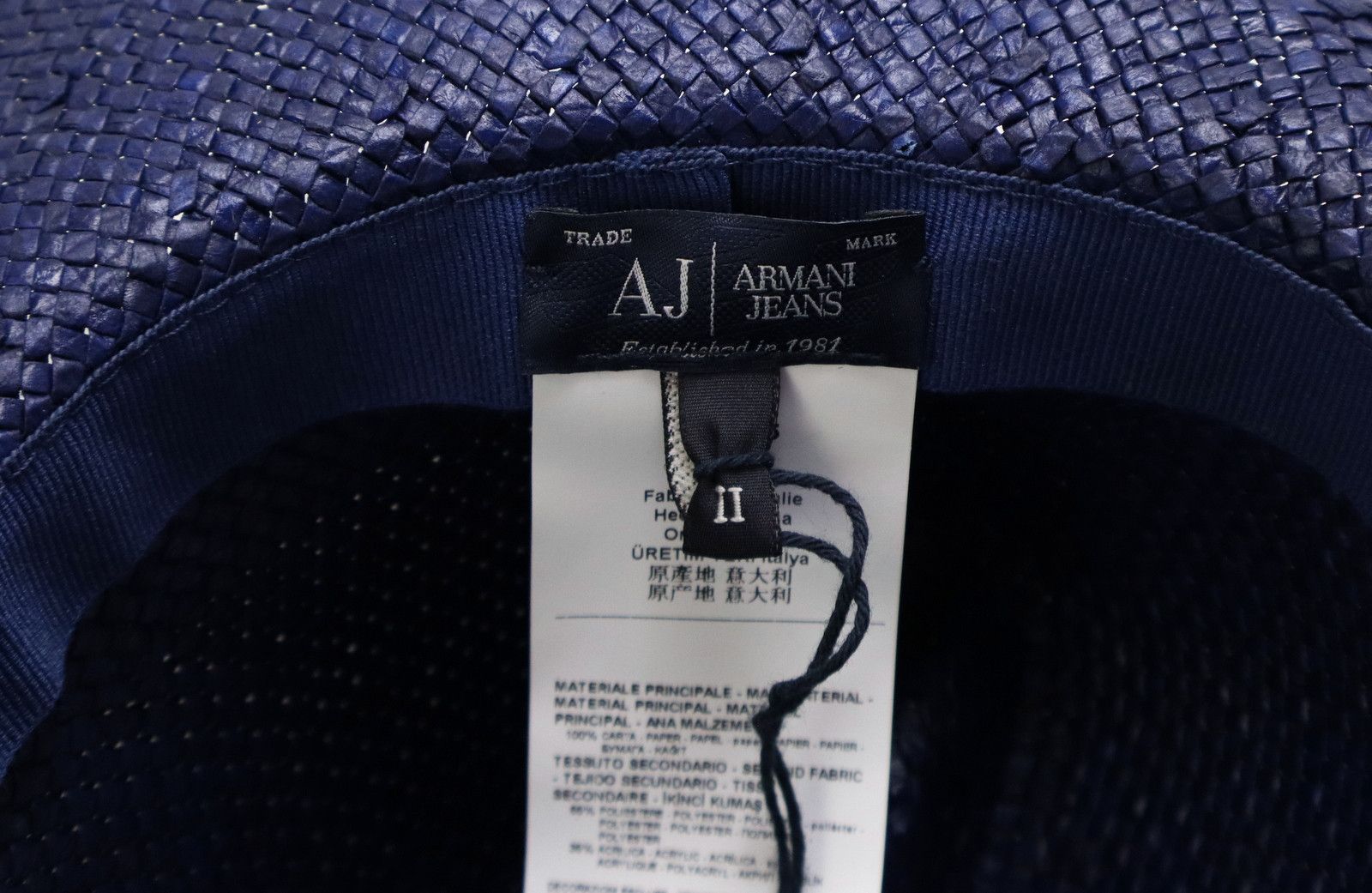 Armani ARMANI JEANS C5453 Hat Women's ONE SIZE Ribbon Royal Paper Size ONE SIZE - 11 Thumbnail