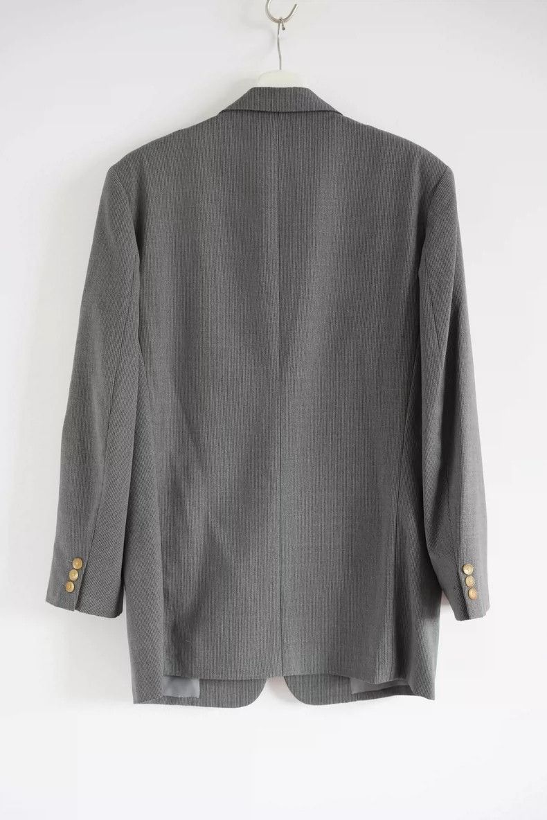 Yohji Yamamoto Yohji Yamamoto size m 90s black and grey striped blazer 25 Size 36R - 2 Thumbnail