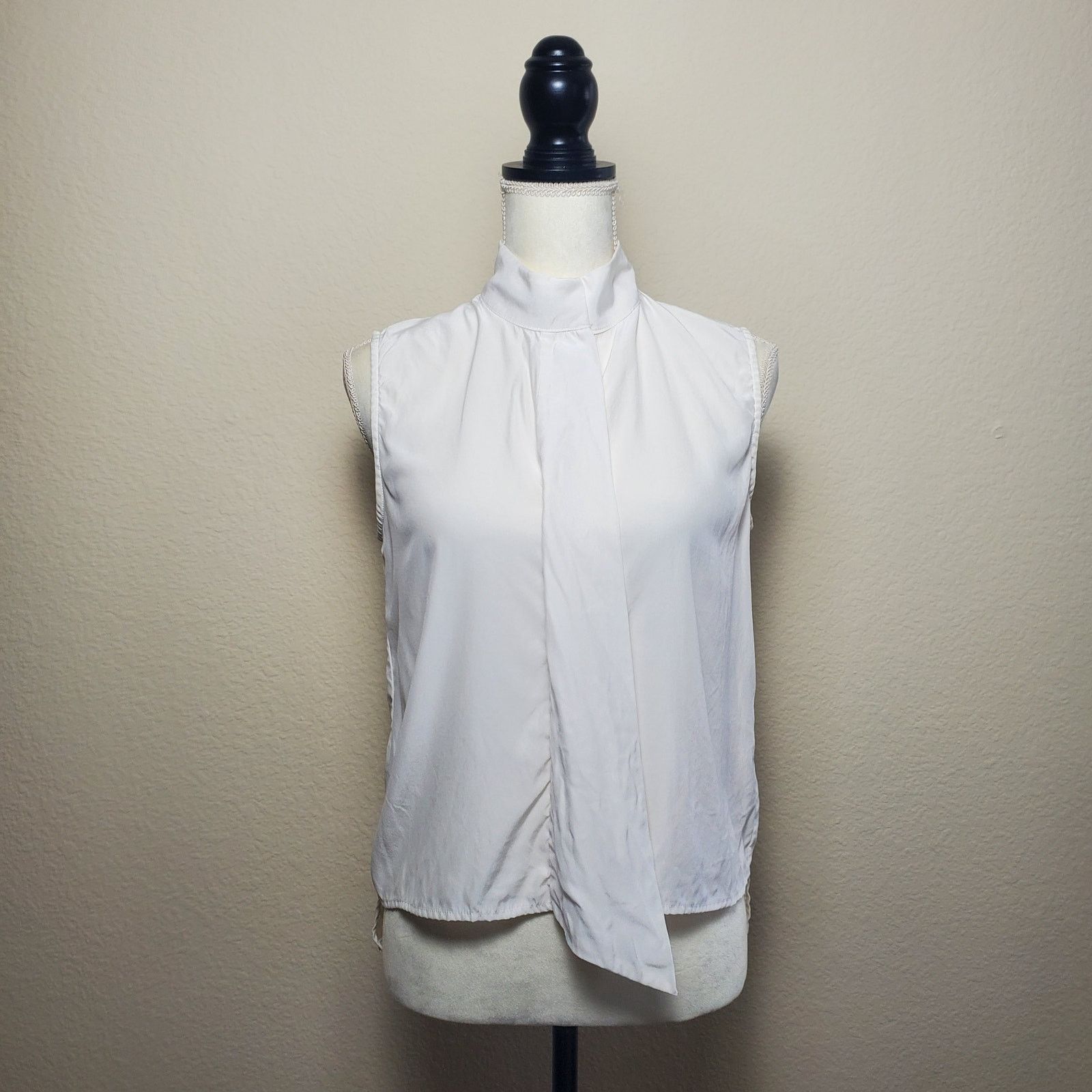 Frame Frame White Silk Tank Top Small Size L / US 10 / IT 46 - 1 Thumbnail