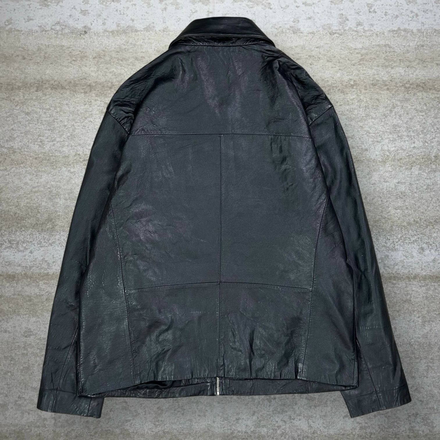 Mossimo Vintage 90s Mossimo Genuine Leather Jacket Mens L Jet Black Size US L / EU 52-54 / 3 - 3 Thumbnail