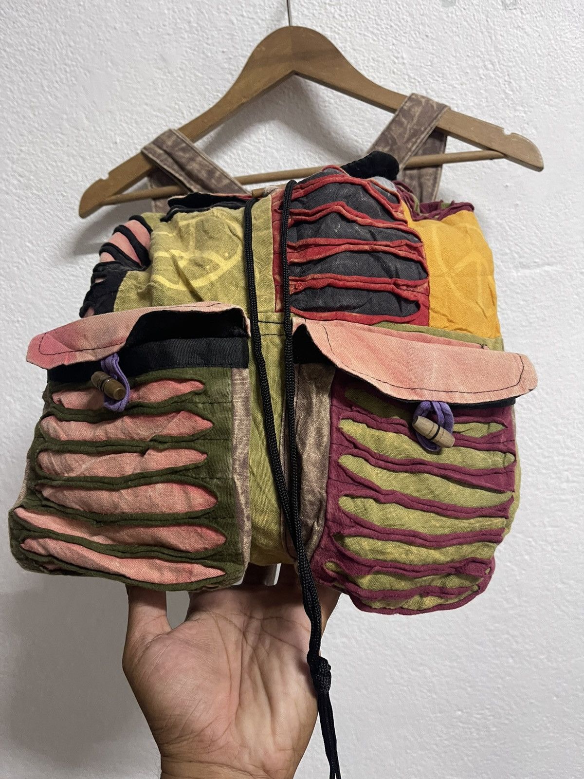 Japanese Brand Custom Dyed Multicolor Fanny Rucksack Bagpack Size ONE SIZE - 3 Thumbnail