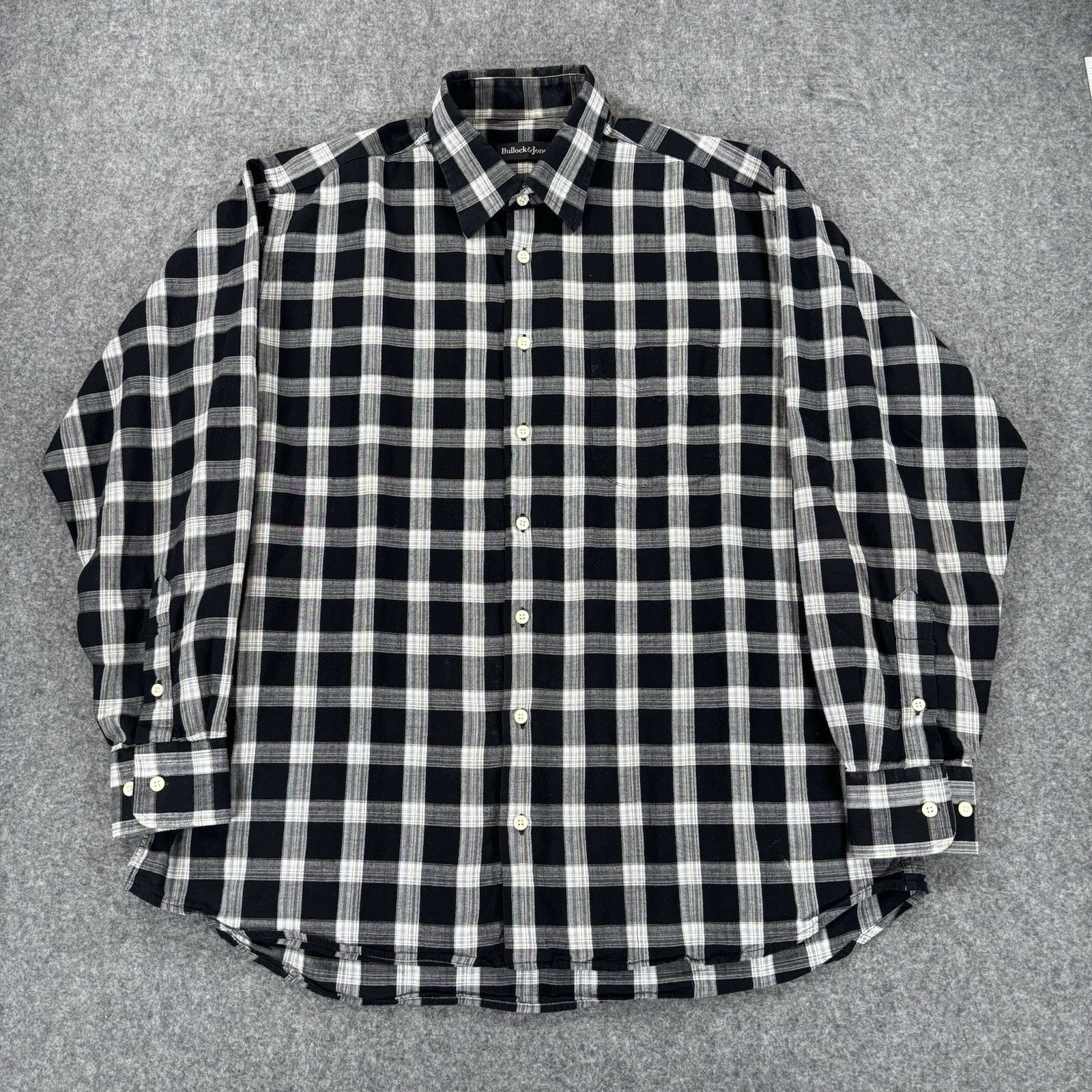 Bullock & Jones Bullock & Jones Men's Large Plaid Cotton Button Down Shirt Size US L / EU 52-54 / 3 - 2 Thumbnail