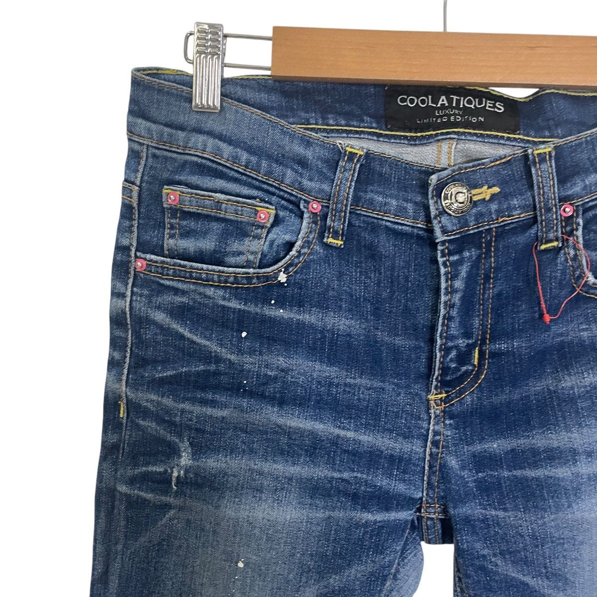 Japanese Brand Vintage Coolatique Distressed Denim Size 30" / US 8 / IT 44 - 3 Thumbnail