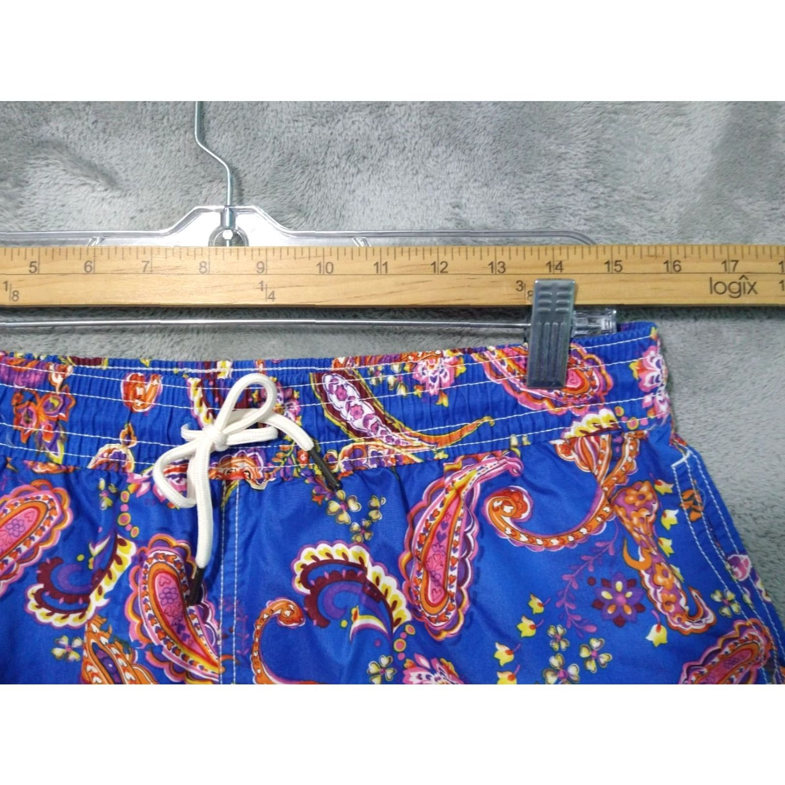 Polo Ralph Lauren Polo Ralph Lauren Shorts Mens Blue Paisley Swim Trunks Board Drawstring L Large Blue Paisley Top Beach Men Bottom Size US L / EU 52-54 / 3 - 3 Thumbnail