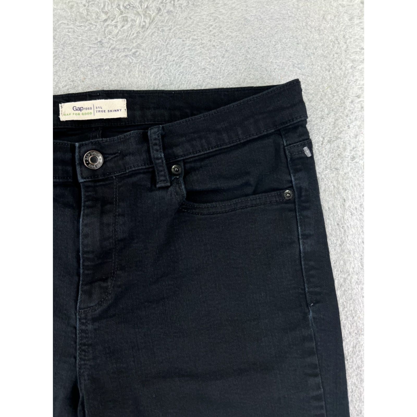 Gap Gap Shorts Womens 31 Black Denim Cutoff Cotton Blend Raw Hem Mid Rise 30x10 Shorts Womens 31 Black Denim Cut-Off Mid Rise Raw Hem Vintage No Size 24" / US 00 / IT 34 - 5 Thumbnail