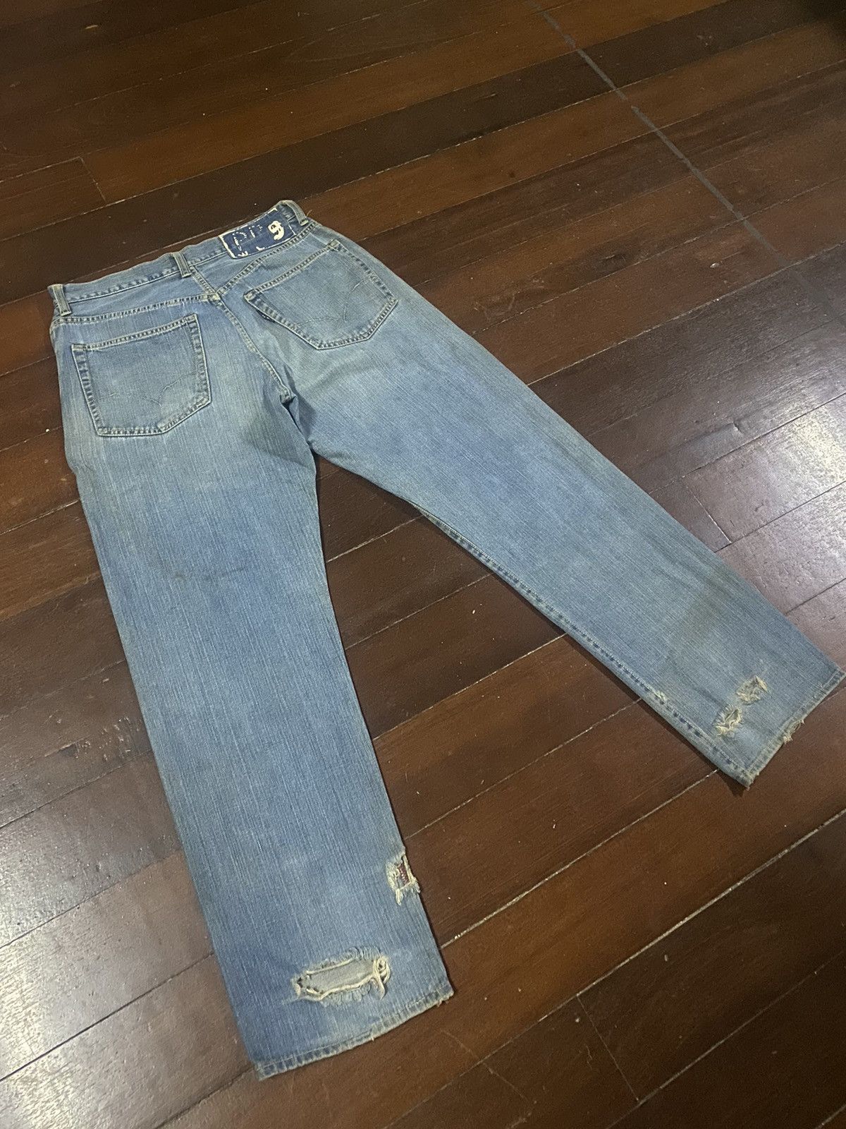 Blue Blue Japan × Japanese Brand × Vintage FIRE 🔥 Vintage HR Market Blue Blue selvedge distressed B-1 Size US 34 / EU 50 - 10 Thumbnail