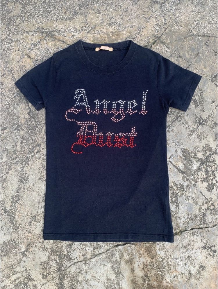 Japanese Brand y2k Heatcoil Japan Black "Angel Bust" Beady Top Size S / US 4 / IT 40 - 1 Thumbnail