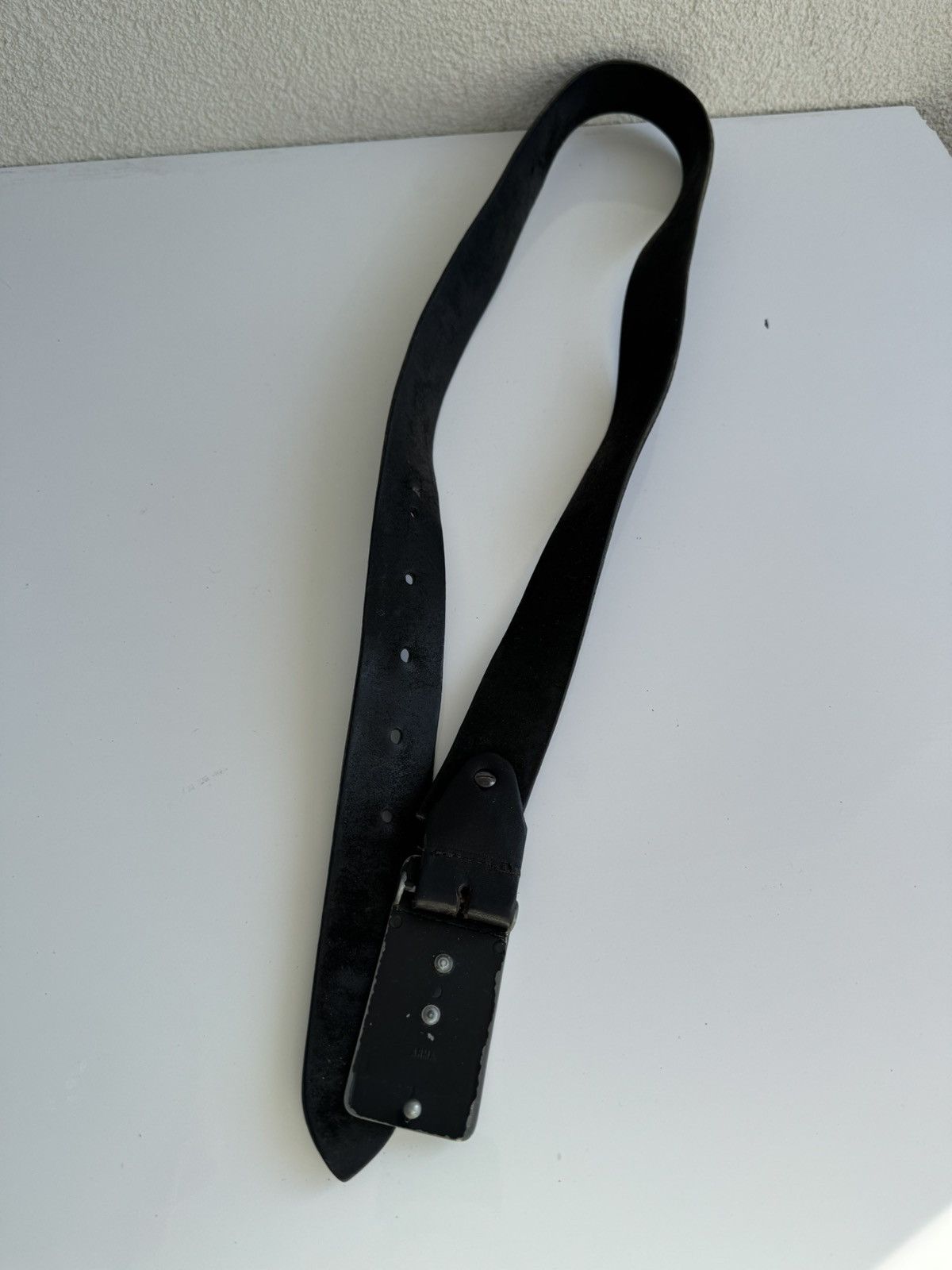 Wrangler Wrangler Vintage Logo Buckle Leather Belt Black Size ONE SIZE - 7 Thumbnail