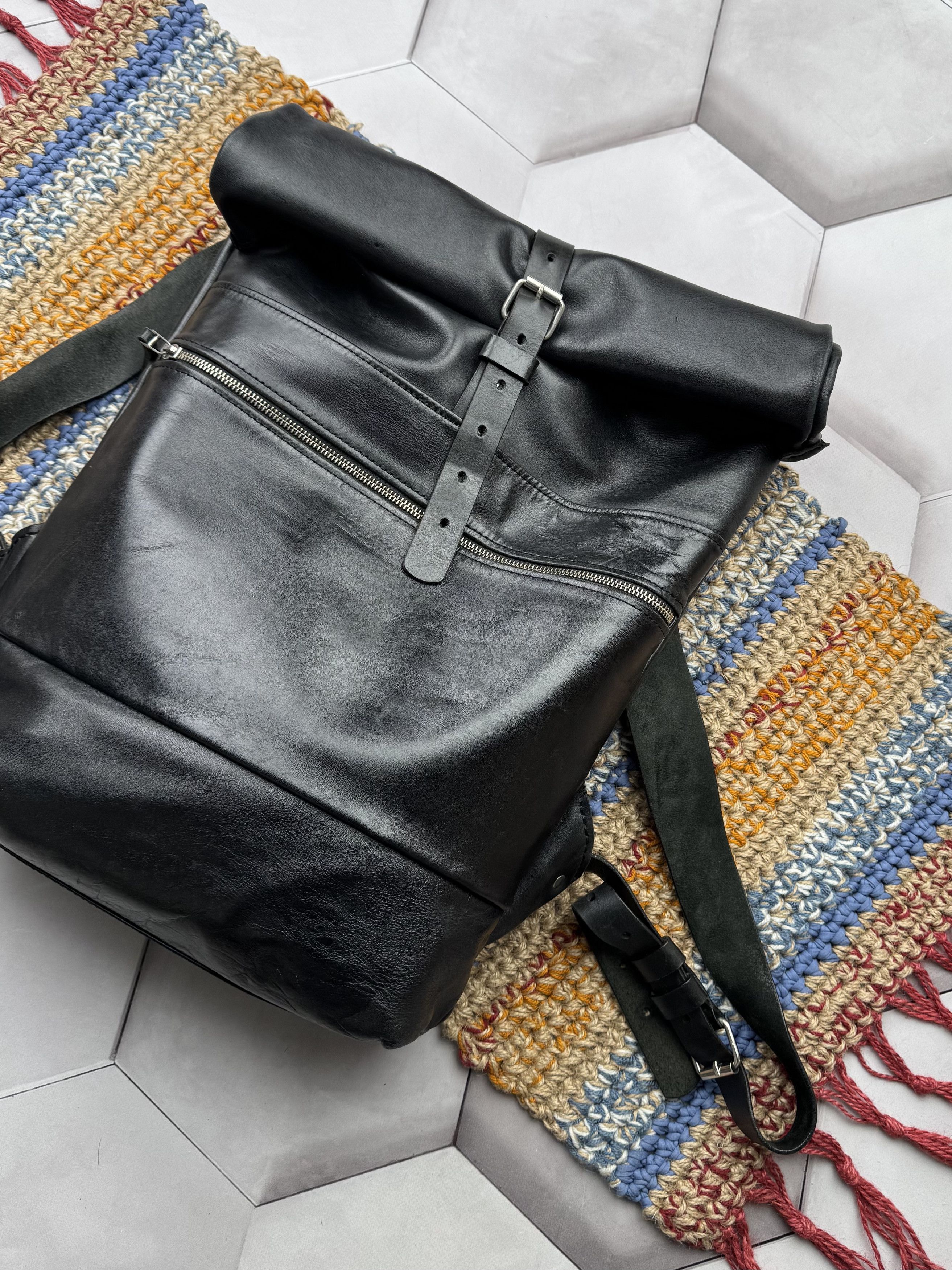 Vintage Vintage Leather Backpack (ES9) Size ONE SIZE - 3 Thumbnail