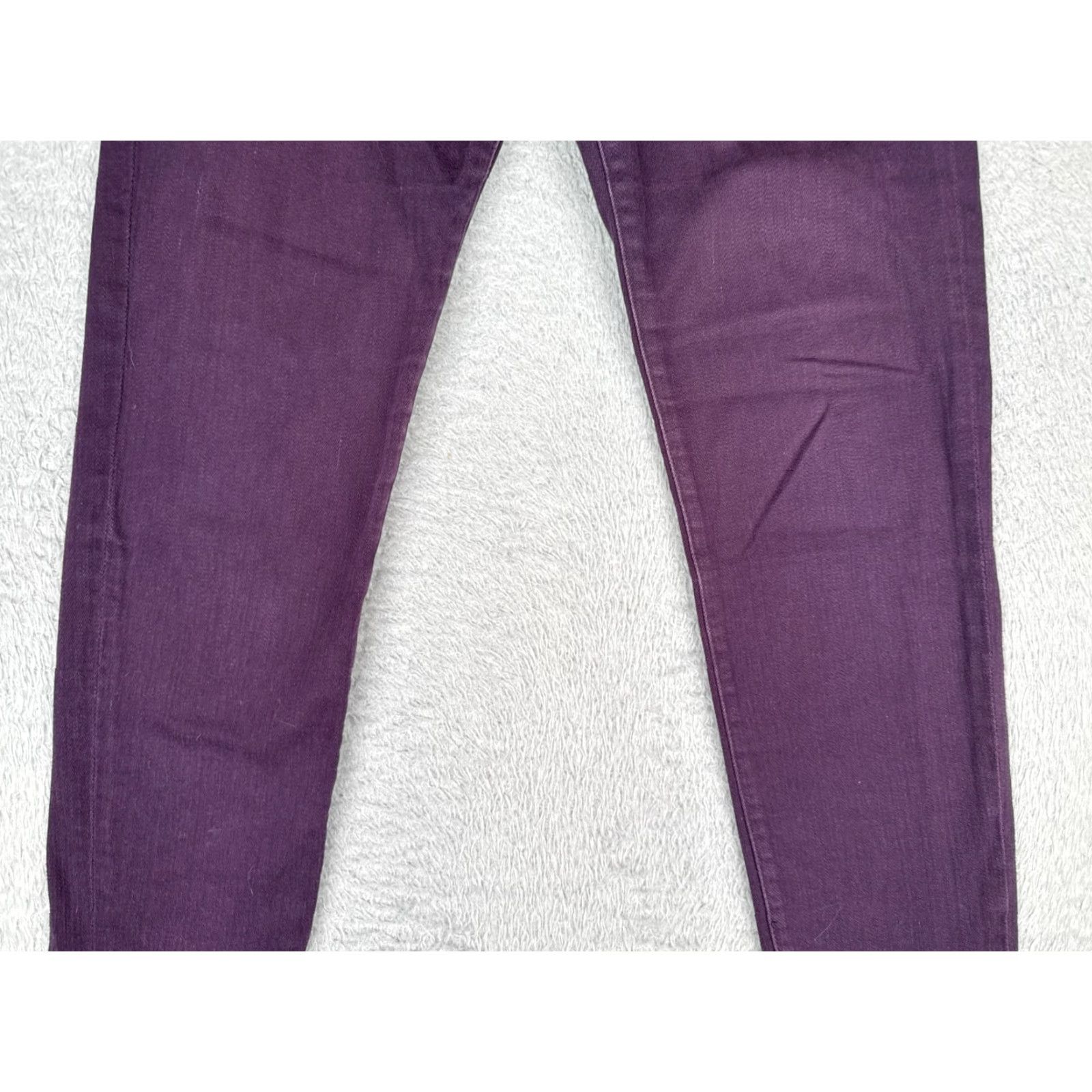 Vintage KUT from the Kloth Diana Skinny Jeans Women 6 Purple Low Rise 30x30 Cotton Blend Denim 5-Pocket Distressed Stretch Vintage No Size 28" / US 6 / IT 42 - 3 Thumbnail