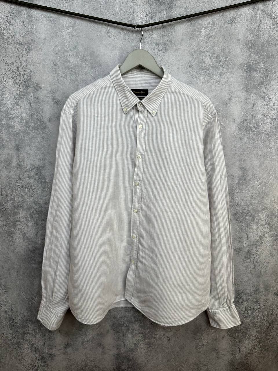 Massimo Dutti Massimo Dutti 100% Linen Striped Shirt Button-Down LS Size US XXL / EU 58 / 5 - 1 Thumbnail