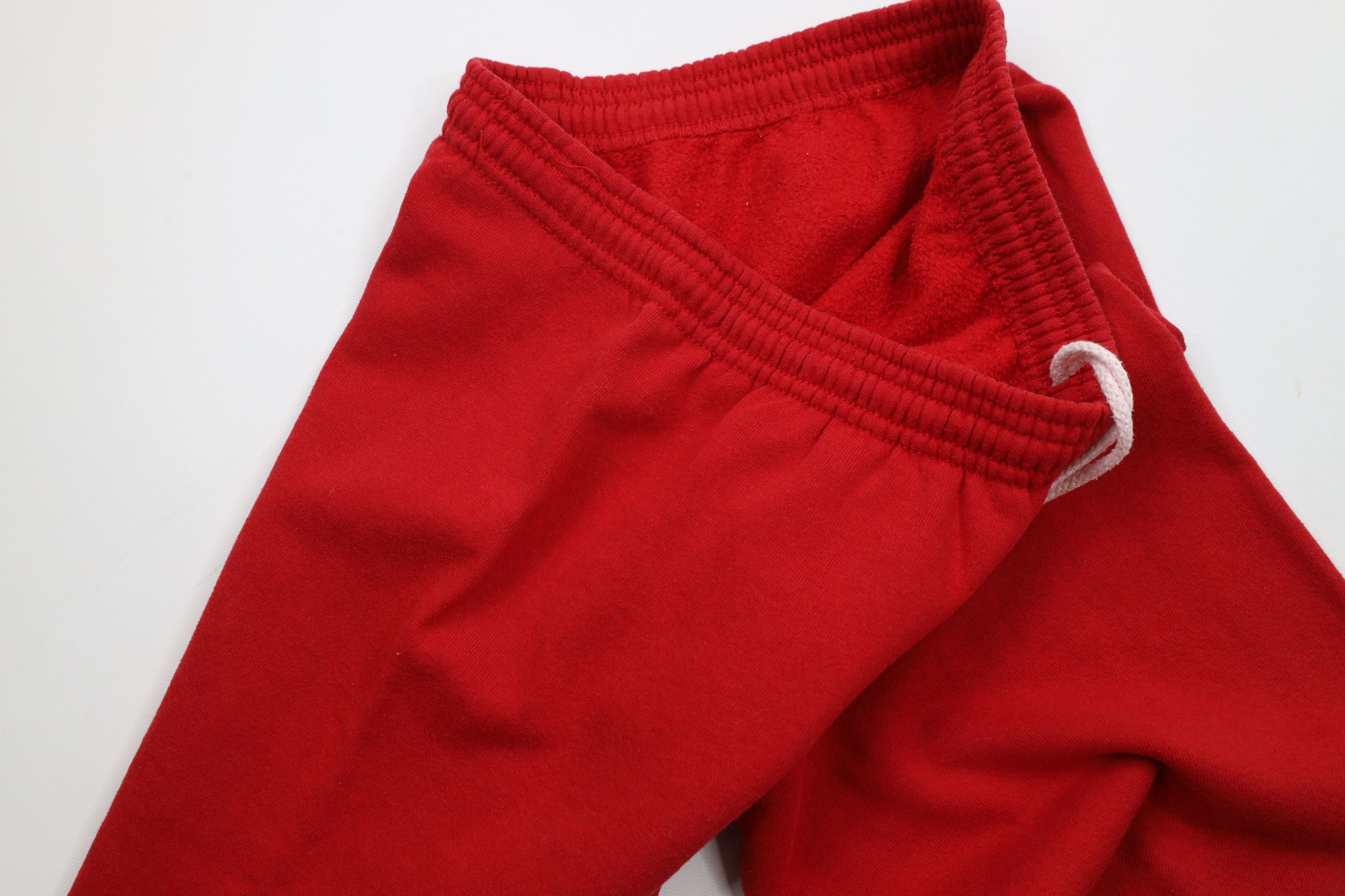 Vintage Vintage 90s Streetwear Blank Sweatpants Pants Red USA Size US 34 / EU 50 - 7 Thumbnail