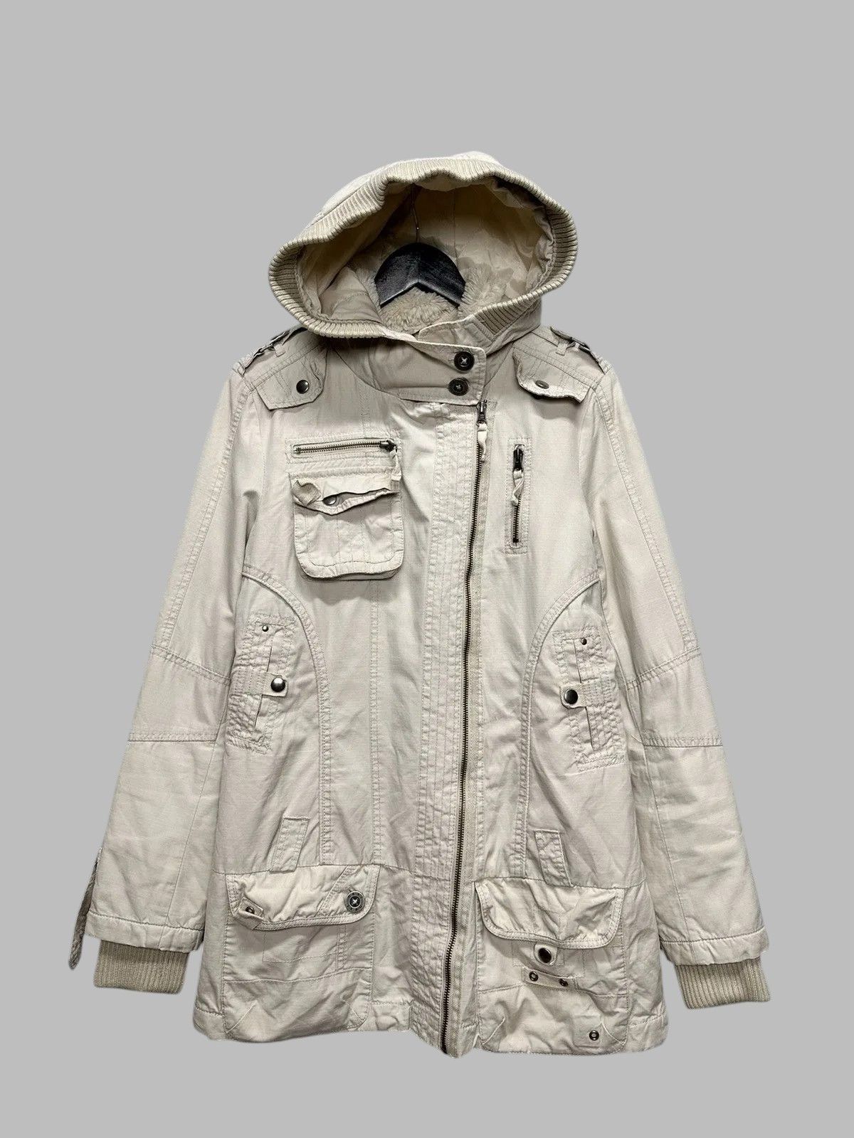 If Six Was Nine Jacket Beige Vintage Fur GOA Tornado Style Streetwear Size US M / EU 48-50 / 2 - 1 Thumbnail