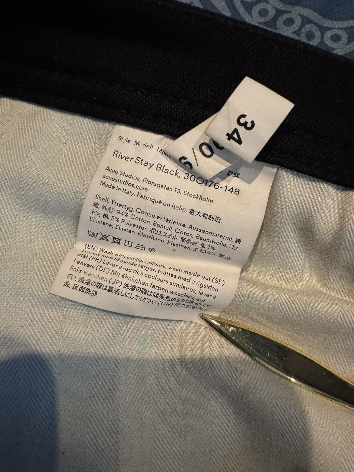 Acne Studios Acne Studios River Stay Black Jeans Size US 34 / EU 50 - 4 Thumbnail