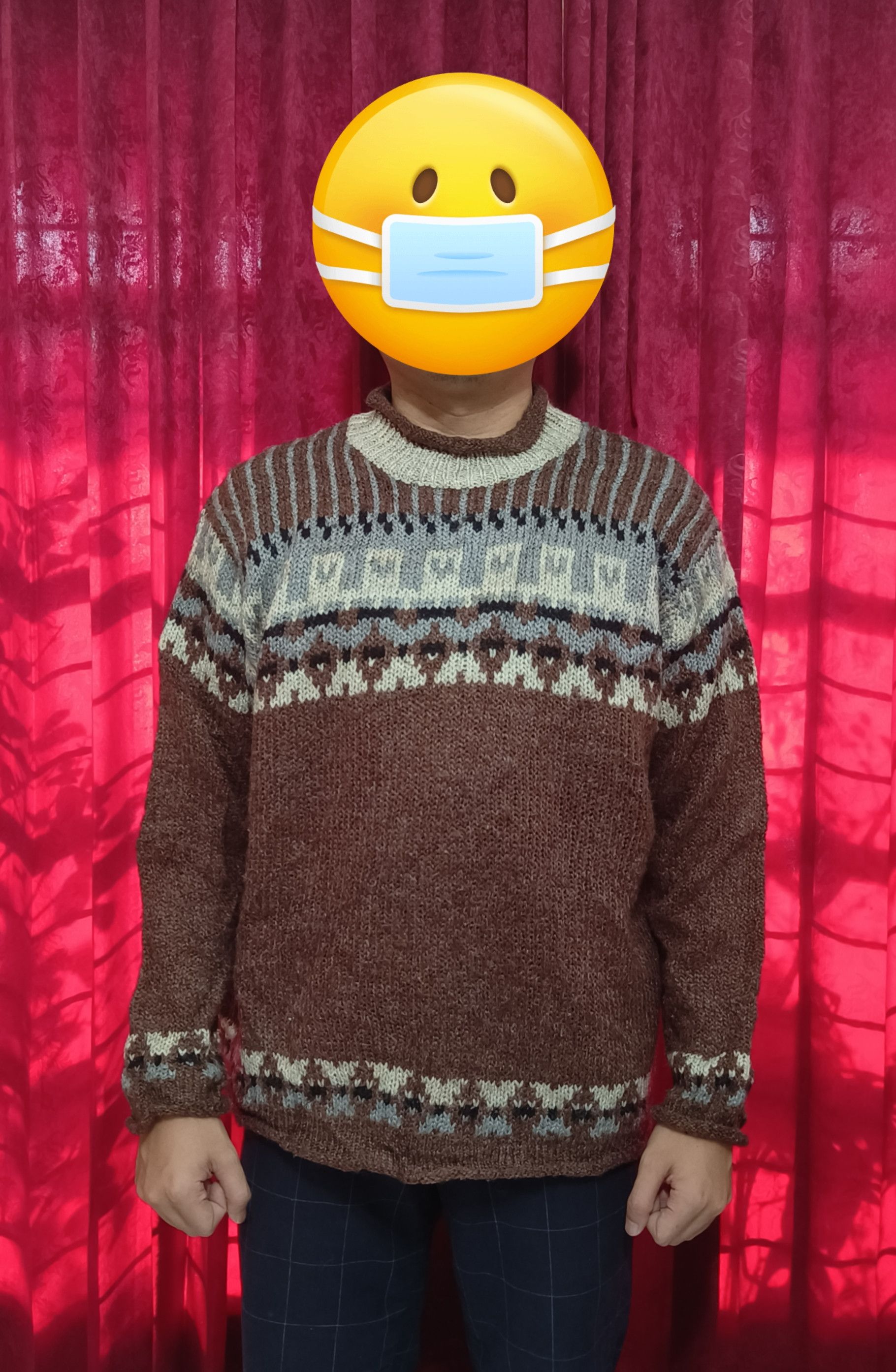 Other Vintage 80s CLAUDIA D Ethnic Motifs Pattern Knit Sweater Size US L / EU 52-54 / 3 - 7 Thumbnail