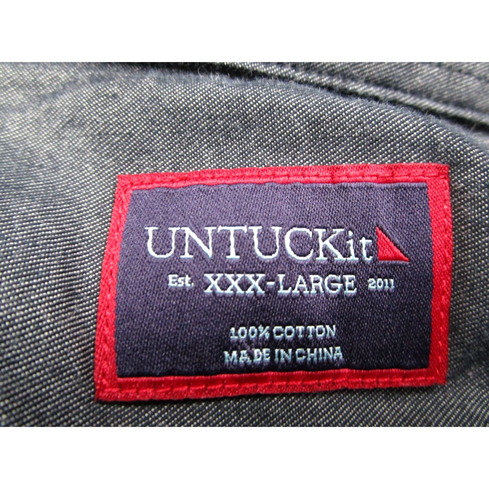 UNTUCKit VINTAGE UNTUCKit Men’s Button-Up Shirt Long Sleeve Collared 3XL Gray Cotton Casual Classic Size US XXL / EU 58 / 5 - 3 Thumbnail