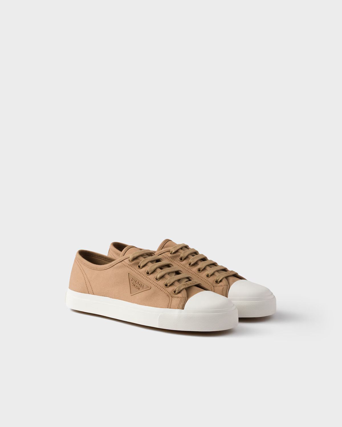 Prada o1la1rc1a0925 Cork Fabric Sneakers in Beige/White Size US 9 / EU 42 - 2 Thumbnail
