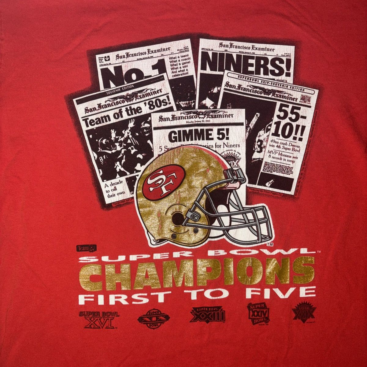 Fruit Of The Loom × NFL × Vintage Vintage 1995 San Francisco 49ers Men's Shirt Size XL Size US XL / EU 56 / 4 - 2 Thumbnail