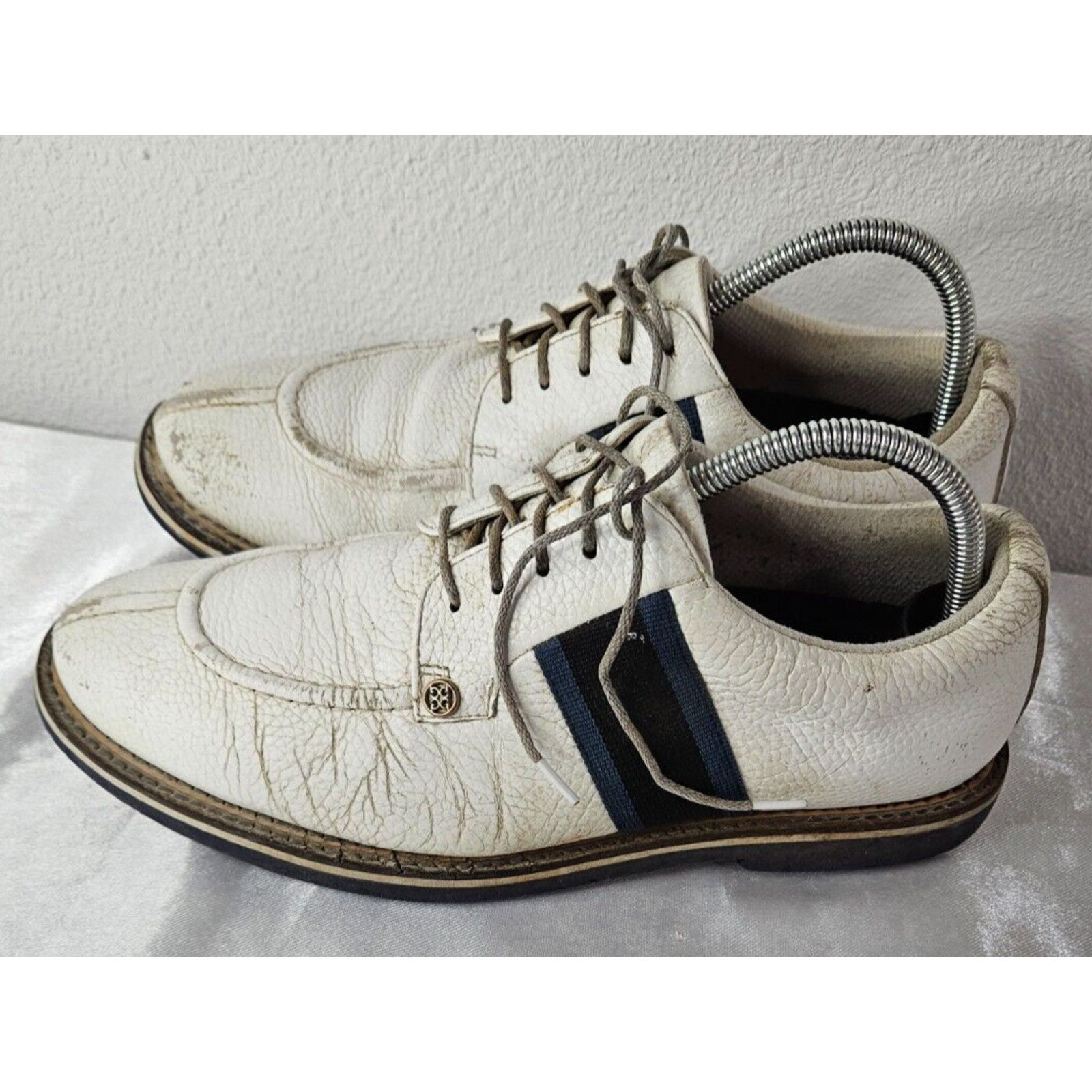 Dolce & Gabbana Dolce & Gabbana G4 Pebbled Leather Golf Shoes White Sz 9.5M Size US 9 / EU 42 - 4 Thumbnail