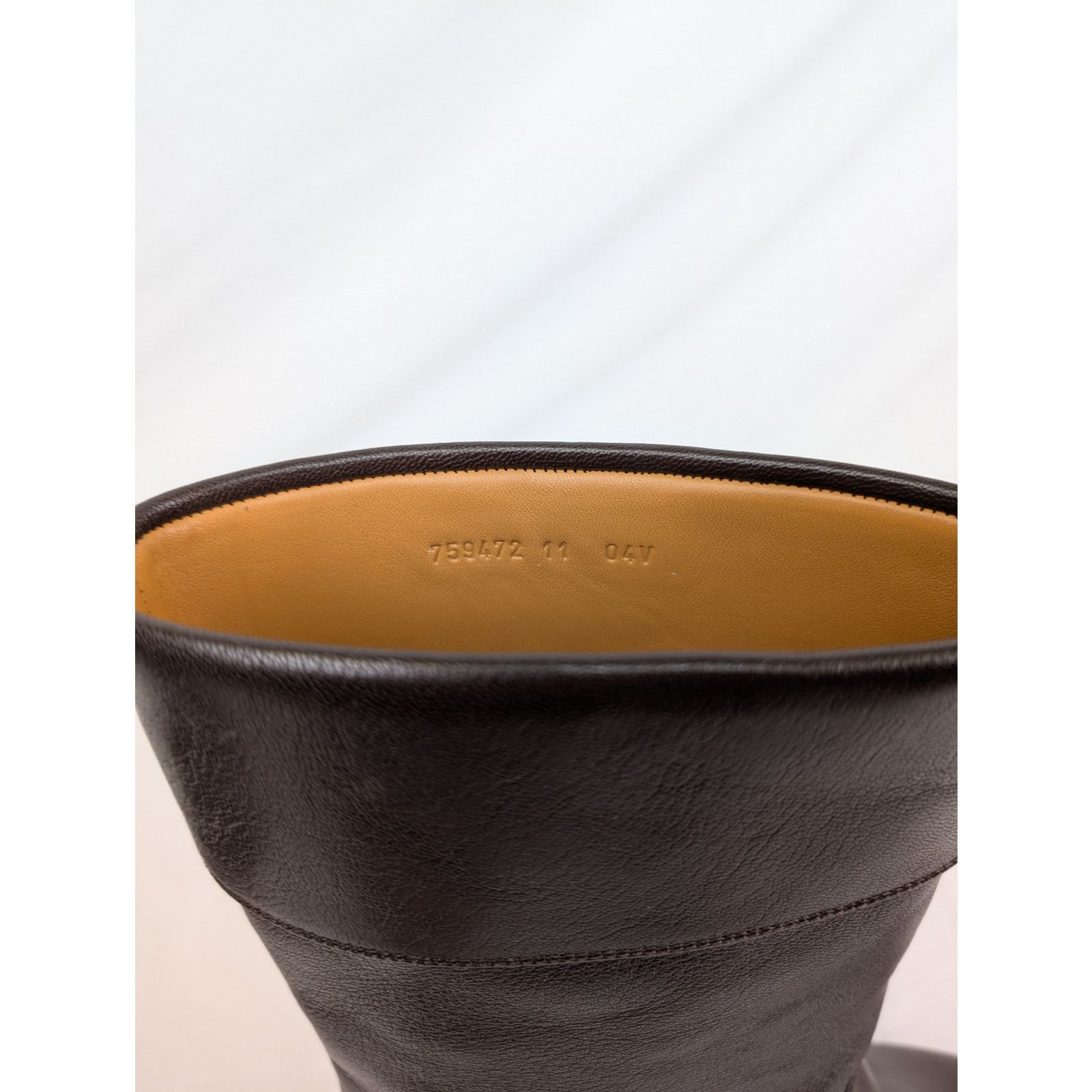 Gucci o1rshd1 Men's Heeled Boots in Chocolate Size US 11.5 / EU 44-45 - 11 Thumbnail